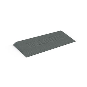 EZ-ACCESS Transitions Angled Entry Mat, Welcome, Black, 1.25 in