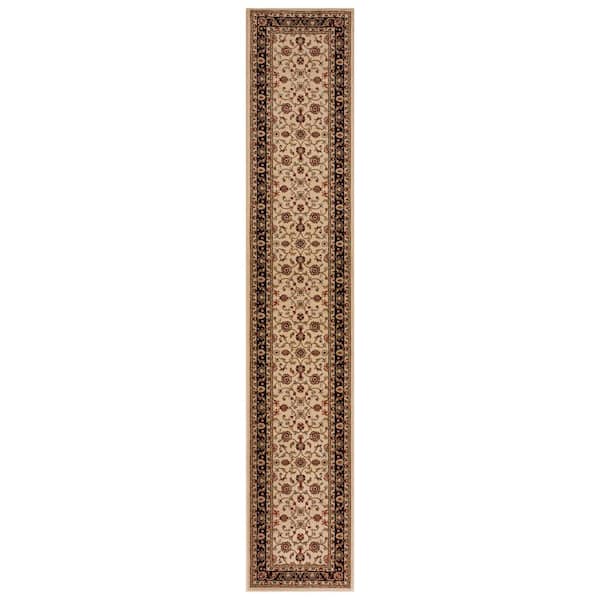 Marash Ivory 26 in. W x 144 in. L Stair Runner Rug (Covers 26 sq. ft.)