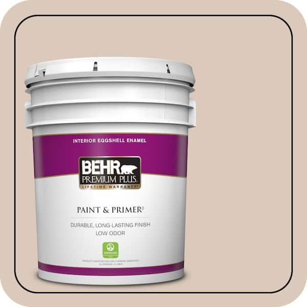 BEHR PREMIUM PLUS 5 gal. #ICC-22 Haze Eggshell Enamel Low Odor Interior Paint & Primer