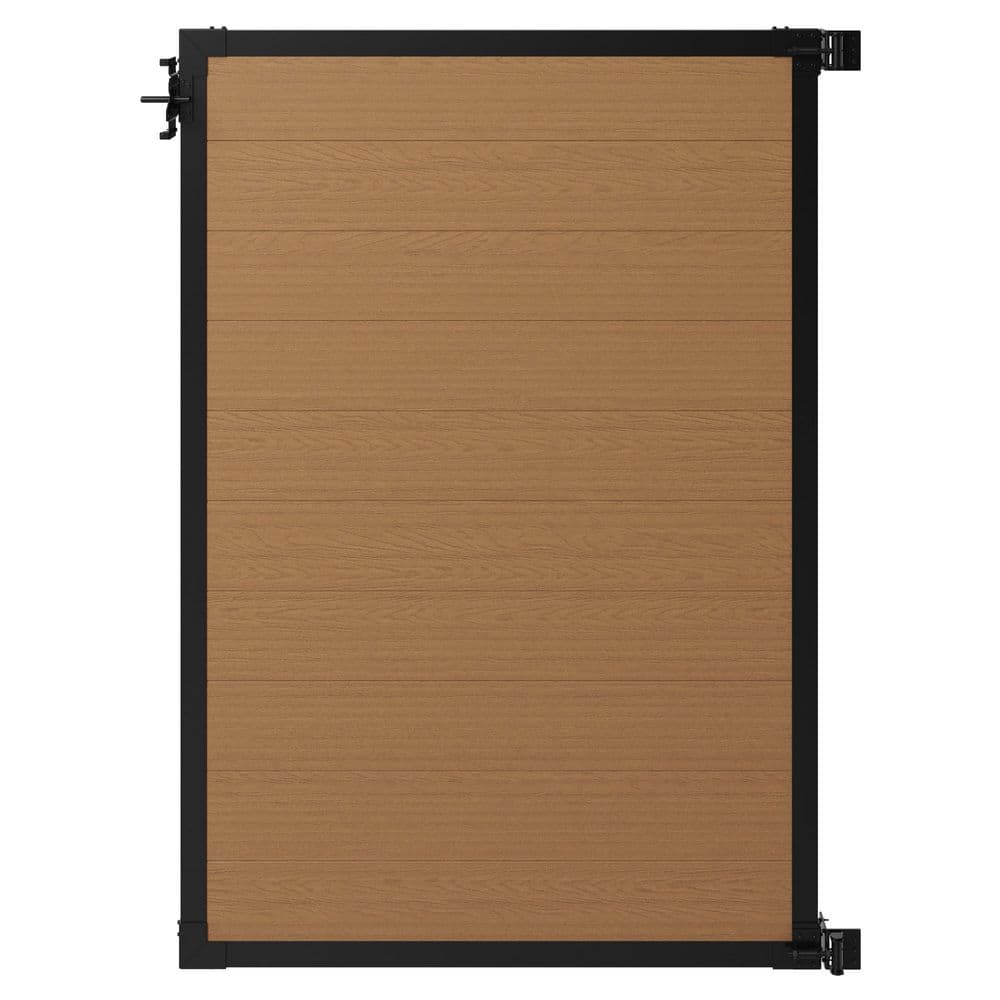 6 ft. H x 4 ft. W No Dig Edgewood Walnut Brown Composite Privacy Gate price history on PriceWatchPro