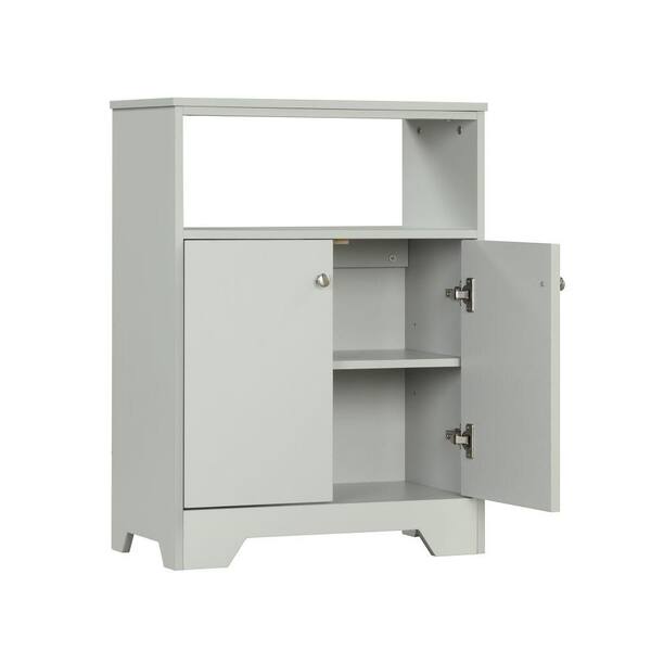 EPOWP 23.6 in. W x 11.8 in. D x 31.7 in. H Linen Cabinet in Gray
