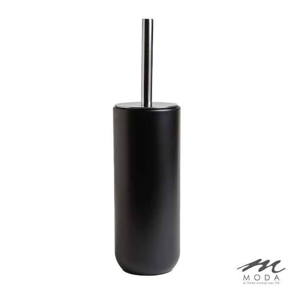 KANATA Toilet Brush and Holder Black 14 in. x 3.5 in.