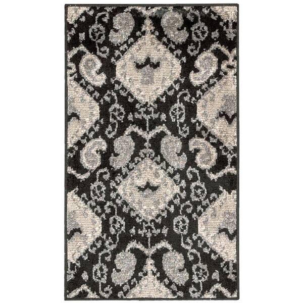 Nourison Kindred Black 2 ft. x 4 ft. Ikat Accent Area Rug