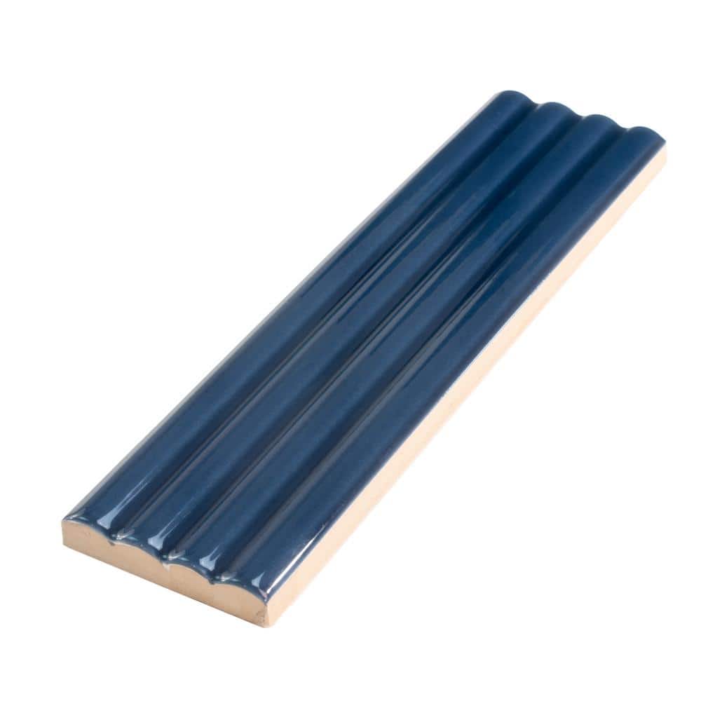 Arte Glossy Blue Ceramic Subway Tile 2" x 8"