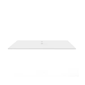 Solid Surface Rectangular Bathroom Countertop Shelf in White 30 in.