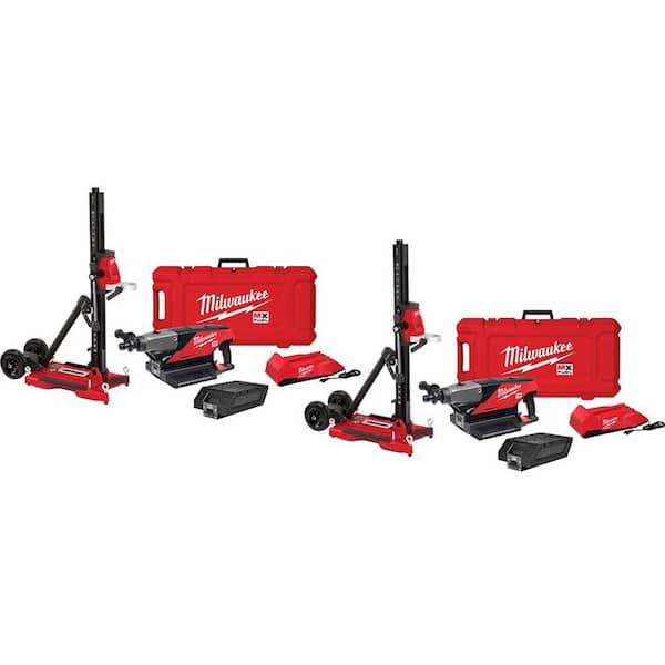 Milwaukee MX FUEL Lithium-Ion Cordless Handheld Core Drill Kit (2-Tool) with 2 Stands