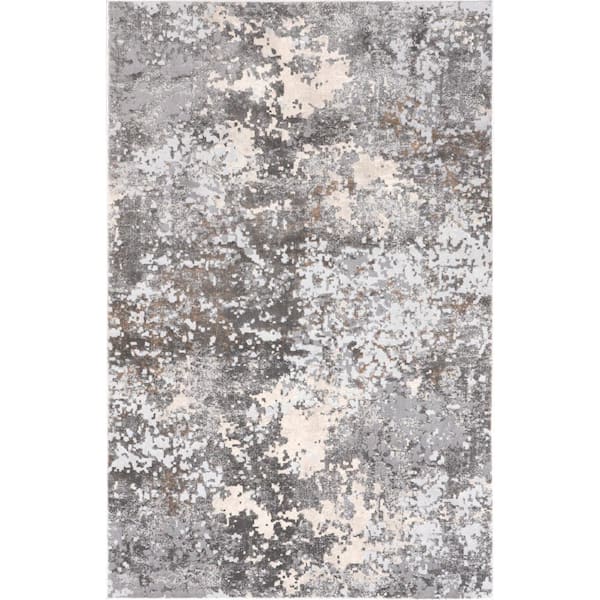 nuLOOM Chastin Gray 5 ft. x 8 ft. Abstract Area Rug