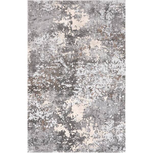 nuLOOM Gray 8 ft. x 10 ft. Chastin Modern Abstract Area Rug ERTR07D