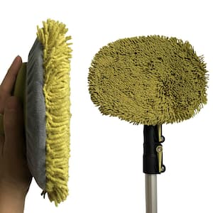 5 ft. to 12 ft. Extension Pole and Wall Duster Chenille Microfiber Cleaning Head Plus Telescoping Extension Pole