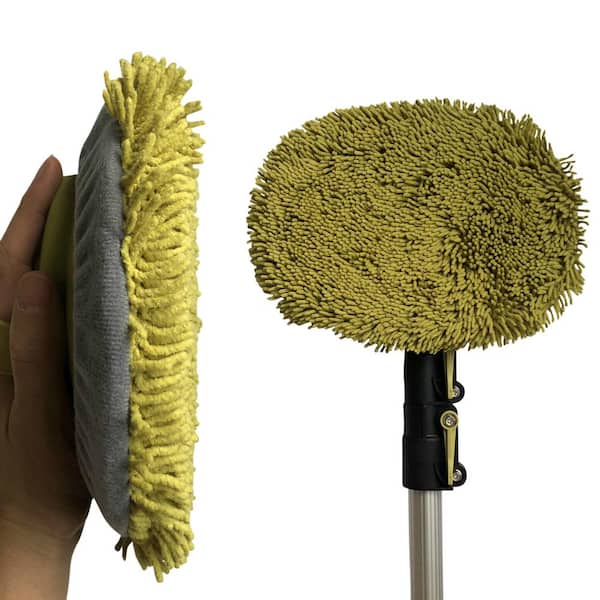Extendable Microfiber Duster With 5ft Lightweight Extension Pole And Pivot... 