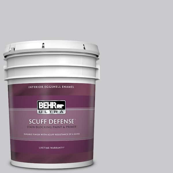 BEHR ULTRA 5 gal. #ECC-62-1 Urban Gray Extra Durable Eggshell Enamel Interior Paint & Primer