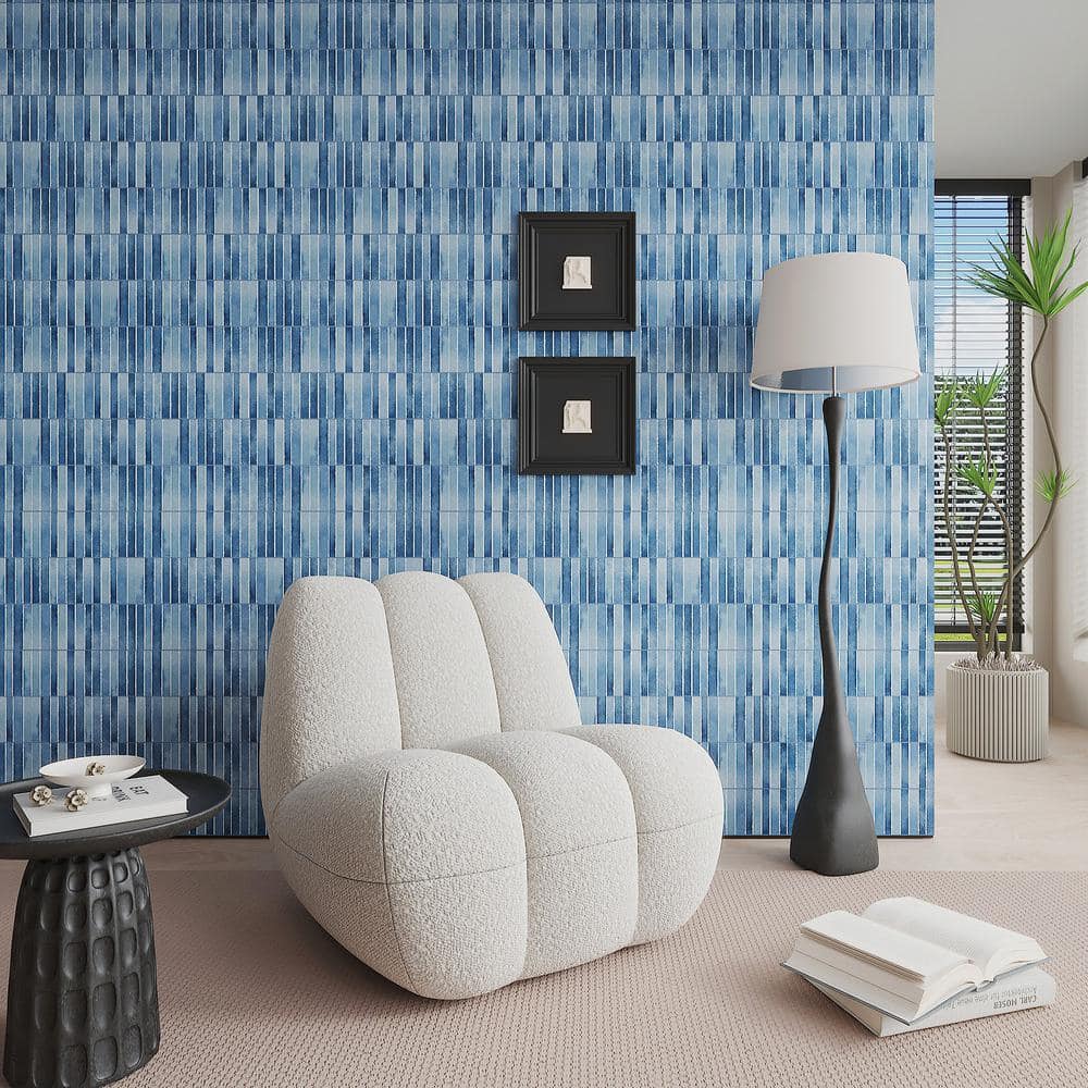 Colorido Blue Ceramic 4" x 12" Glossy Wall Tile