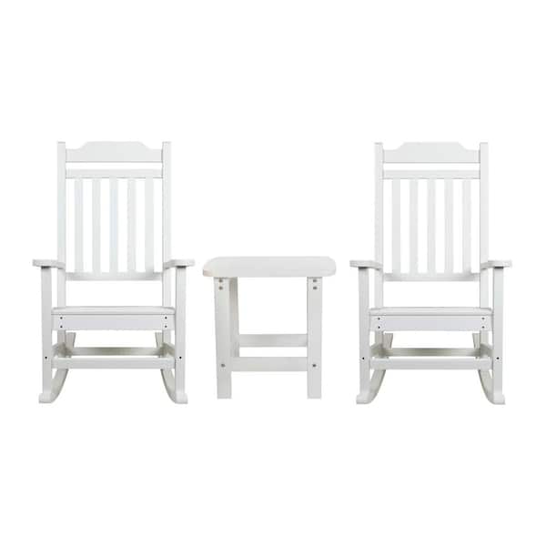 TAYLOR + LOGAN White 3-Piece Plastic Patio Conversation Set
