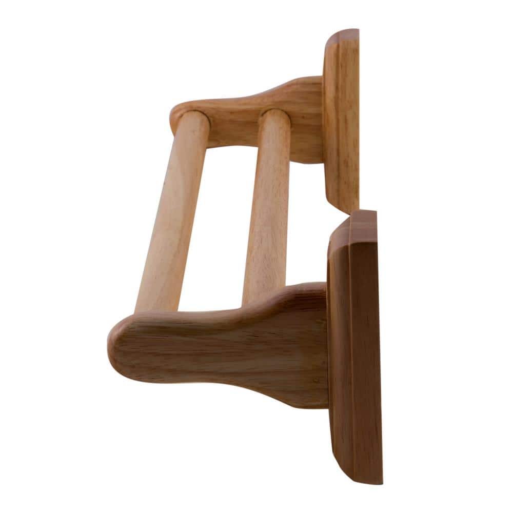 Natural Wood 24'' Wall Mounted Double Towel Bar