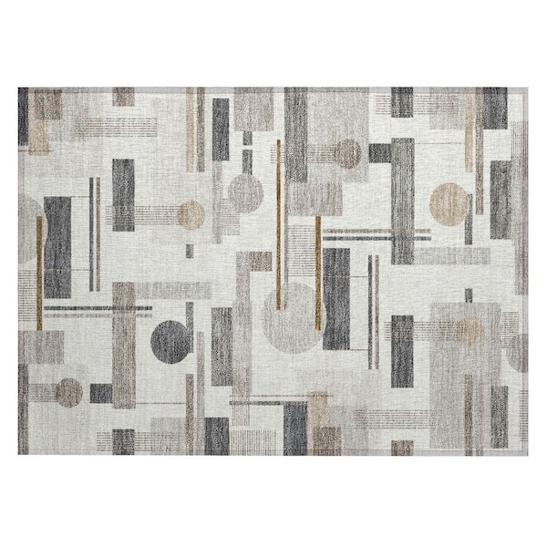 Chantille Machine Washable Indoor/Outdoor Abstract ACN2822 Ivory 2 ft. x 3 ft. Accent Rug