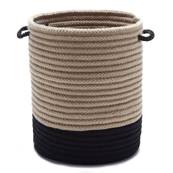 Colonial Mills Harbor Black Round Polypropylene Basket