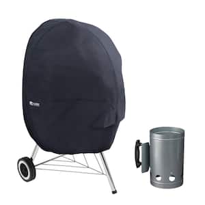 Classic 26.5 in. Dia x 38 in. H BBQ Kettle Grill Cover in Black