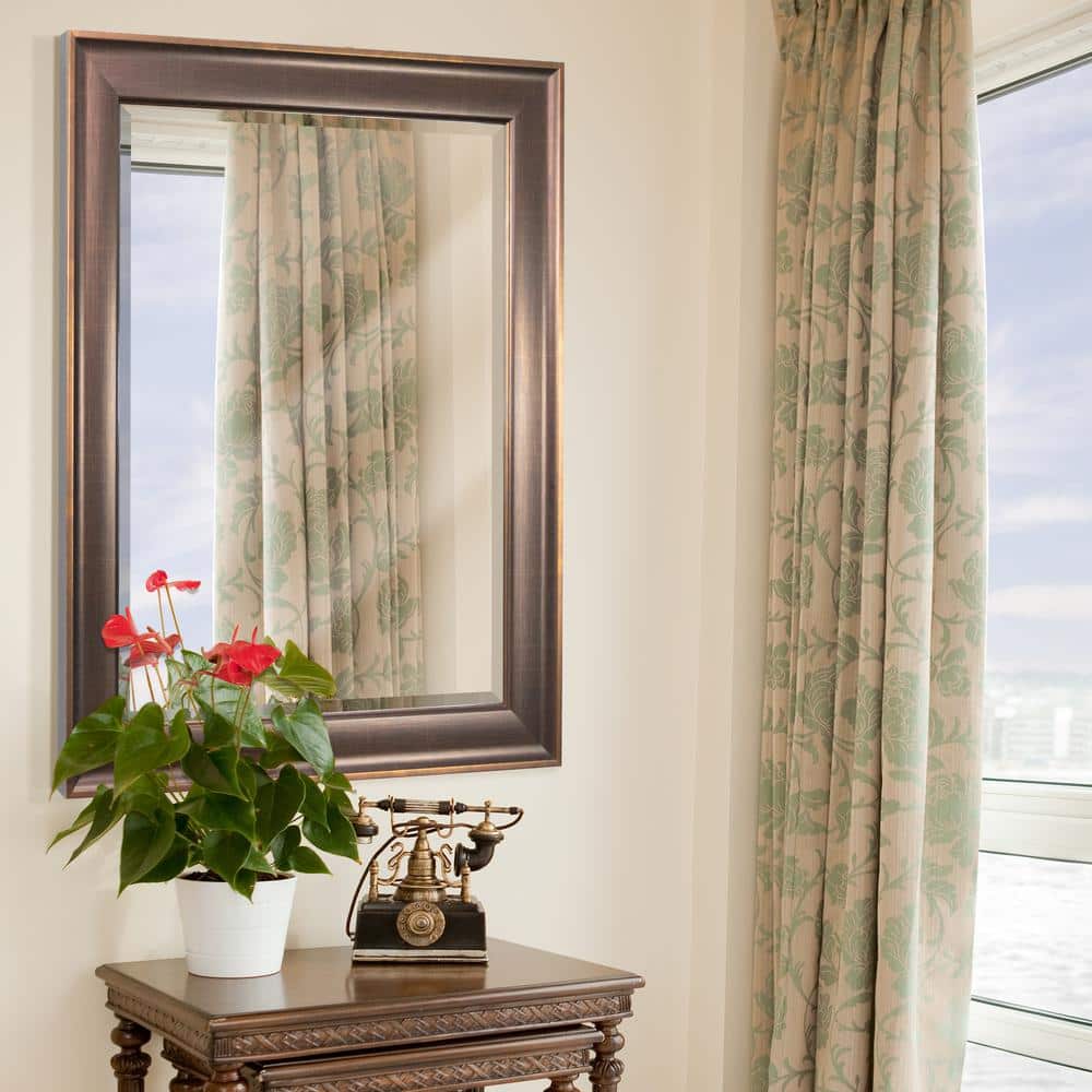Elegant Bronze Beveled Bathroom Vanity Mirror 27.5" x 33.5"