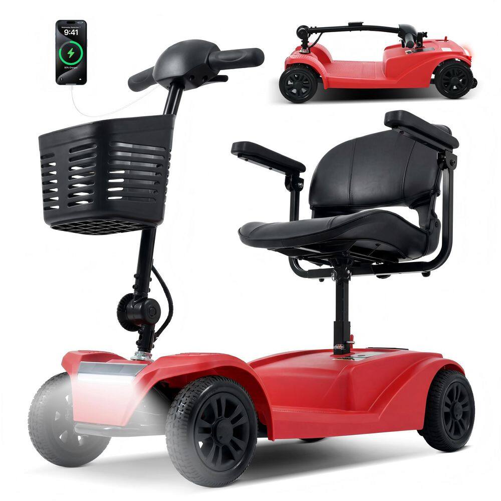 Mobility Scooters with LED Headlight and Detachable Basket for Seniors, 15-25 Miles Long Range price history on PriceWatchPro