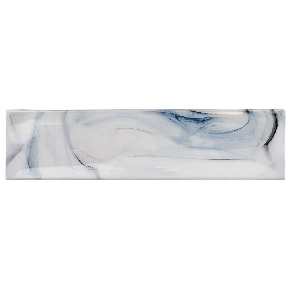 Hightower Night Black 3.03 in. x 0.31 in. Polished Glass Subway Wall Tile Sample price history on PriceWatchPro