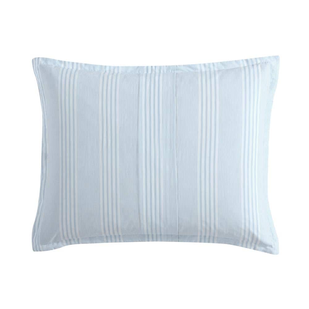 King Blue Cotton Reversible Comforter Set with Shams