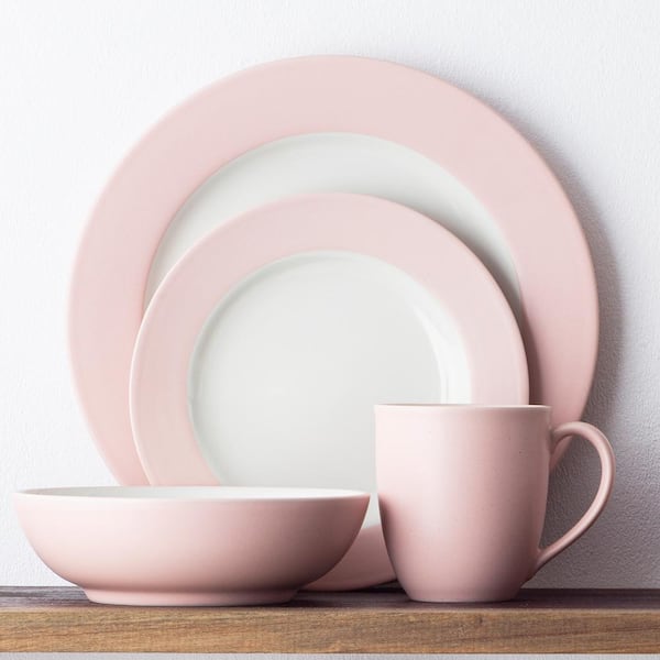 Noritake Colorwave Pink 11 in. (Pink) Stoneware Rim Dinner Noritake Colorwave Pink 11 in. (Pink) Stoneware Rim Dinner