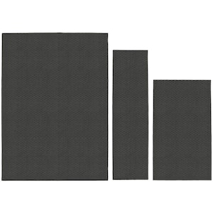 Town Square Cinder Gray 5 ft. x 7 ft. (3-Piece) Rug Set