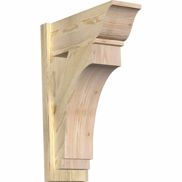 Ekena Millwork 8 in. x 28 in. x 20 in. Douglas Fir Imperial Traditional Rough Sawn Outlooker