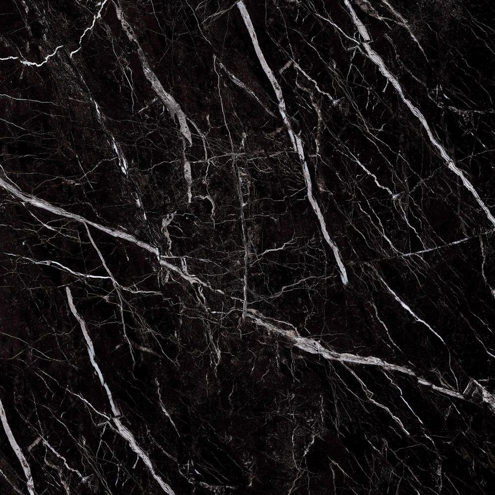 Titan 60" x 36" Black Glossy Marble Shower Wall Kit