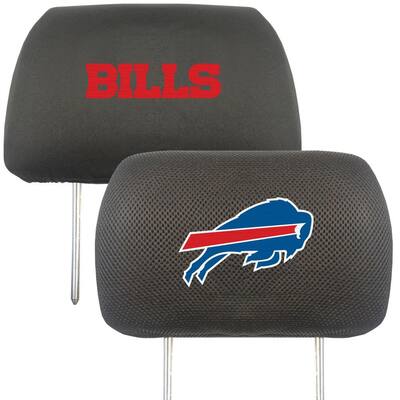 NFL Buffalo Bills Black Embroidered Head Rest Cover Set (2-Piece)