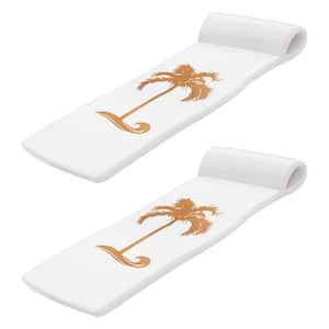 Recreation Sunsation 70 in. Bronze Palm White Foam Lounger Pool Float (2-Pack)