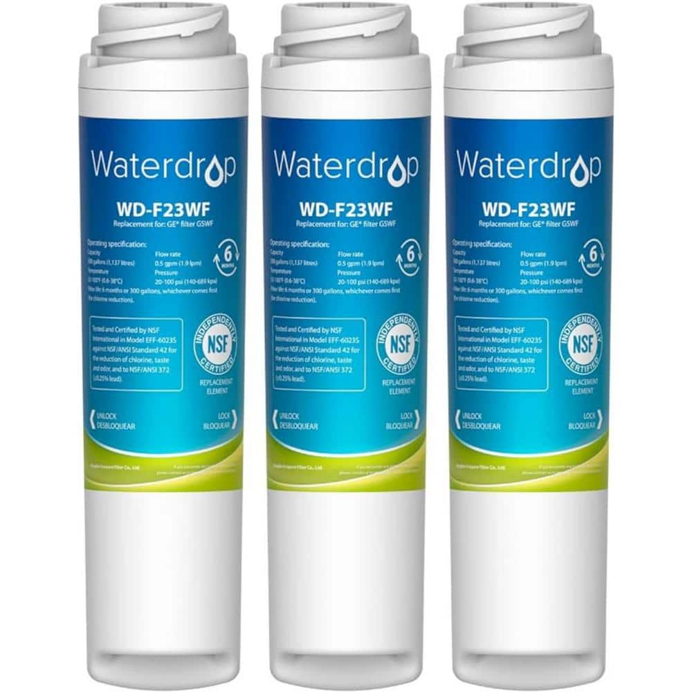 Waterdrop WD-GSWF-3, Refrigerator Water Filter Replacement for GE