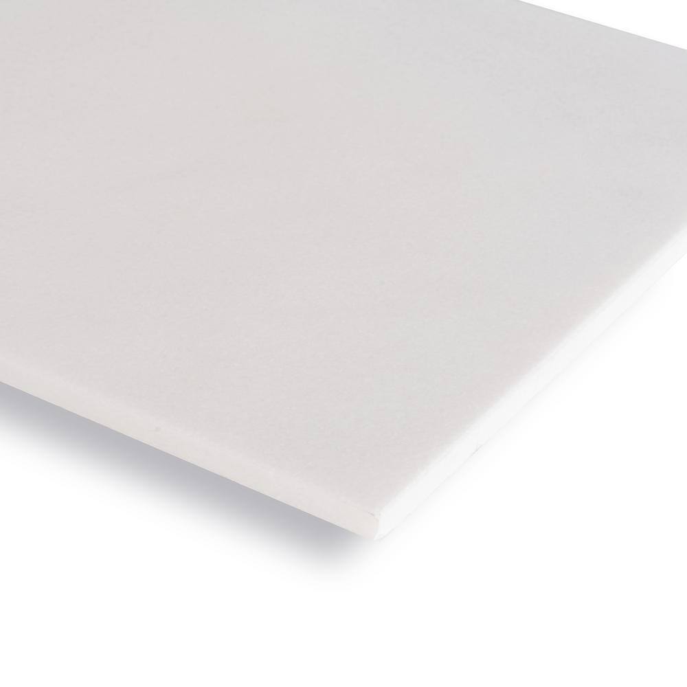 White Honed Marble Look 12" x 24" Wall and Floor Tile