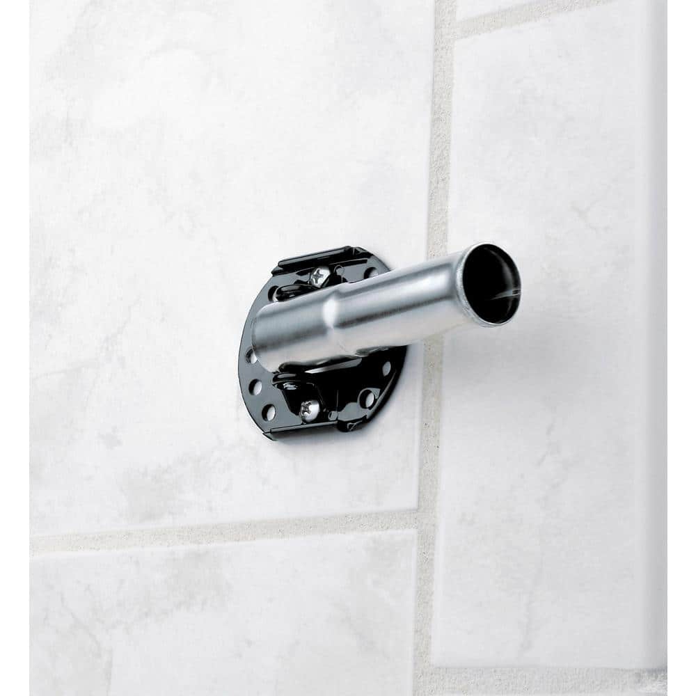 60" Brushed Nickel Curved Shower Curtain Rod