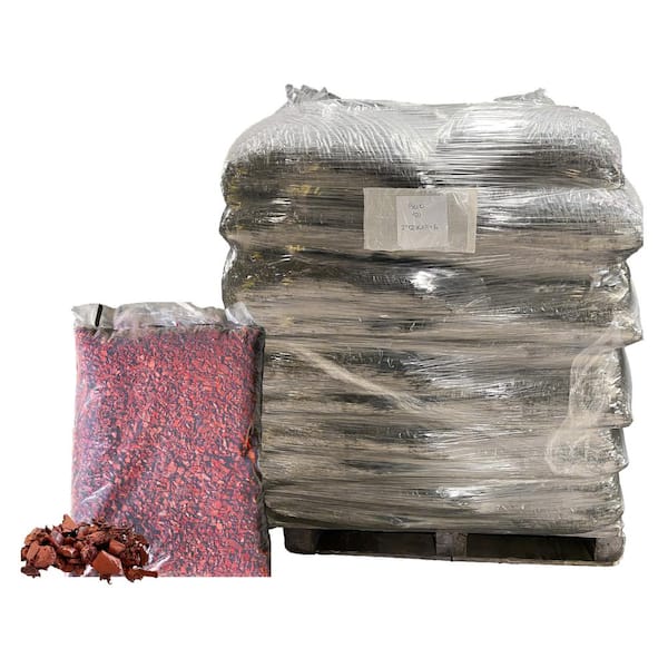 THE HARVEST COMPANY 1.5 cu. ft. Red Wood Rubber Mulch, Playground, Landscape Mulch, 75 cu. ft. Pallet /2.77 cu. yds./2000 lbs/50 Bags