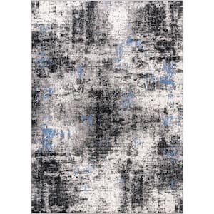 Adare Contemporary Abstract Blue 5 ft. x 7 ft. Area Rug