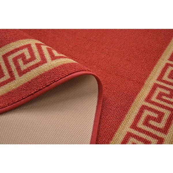 Meander Greek Key Design Cut to Size Red Color 26 Width x Your