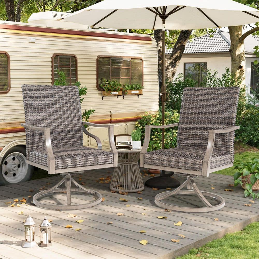 Allure Swivel Wicker Outdoor Dining Chair (Set of 2) price history on PriceWatchPro