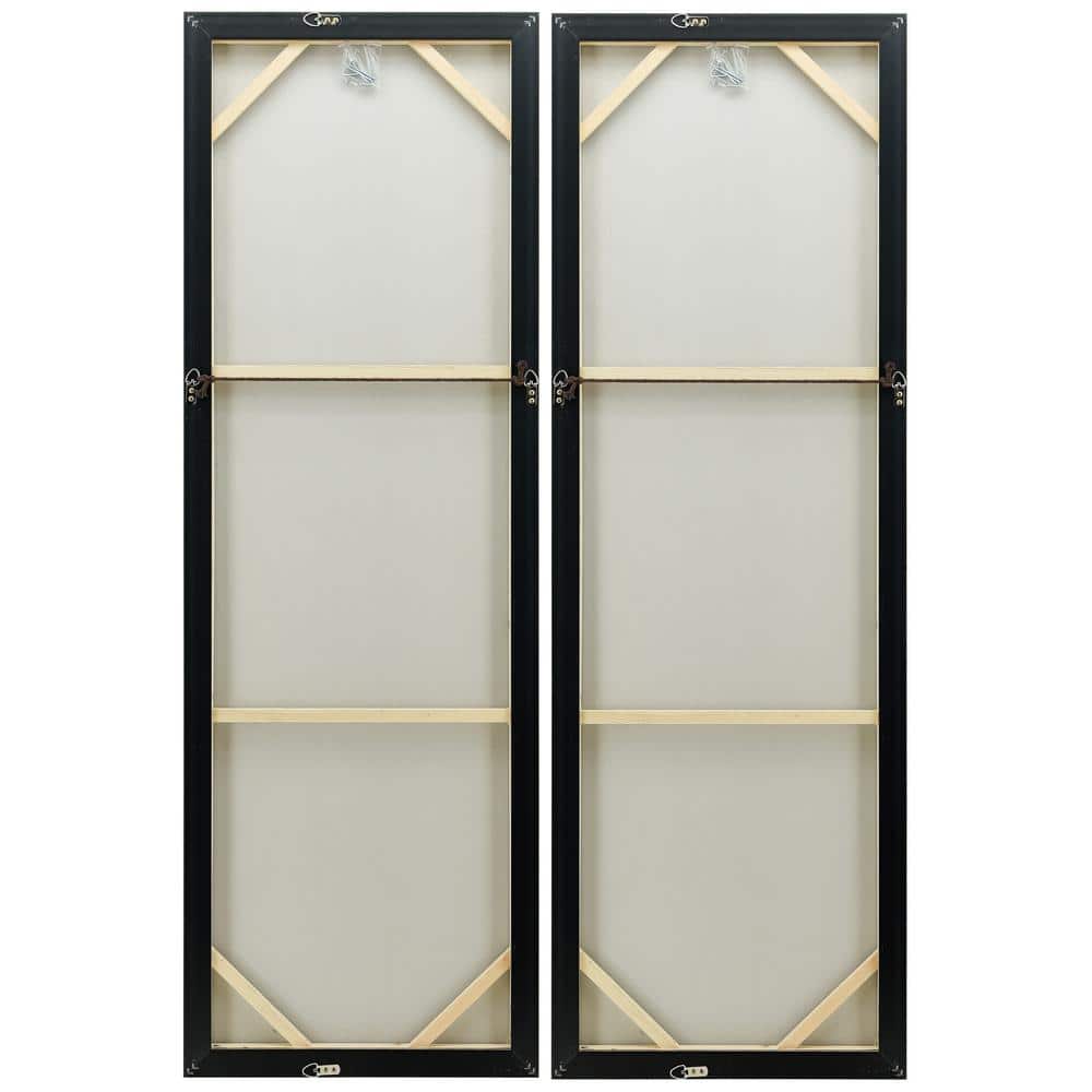 Martin Edwards Gray and Brown Abstract Canvas Wall Art Set