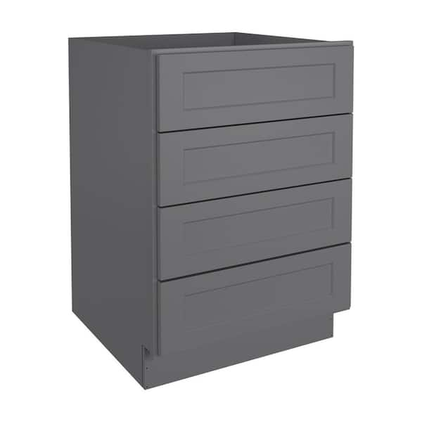 HOMEIBRO 24 In W X 24 In D X 34 5 In H In Shaker Gray Plywood Ready   Shaker Gray Homeibro Ready To Assemble Kitchen Cabinets Hd Sg 4db24 A 64 600 