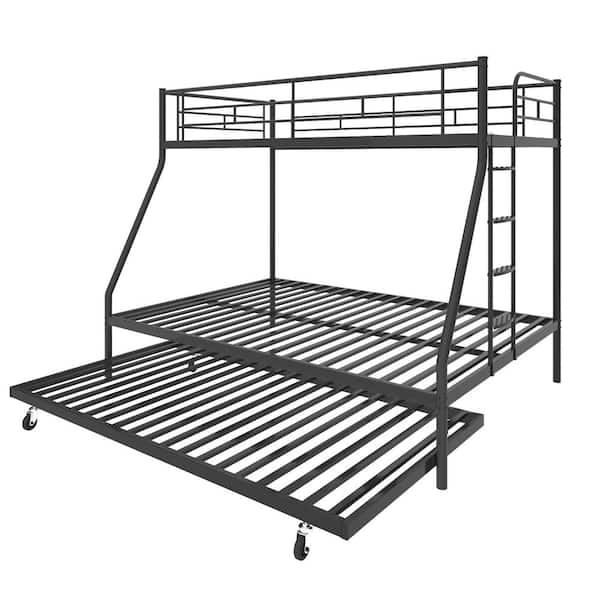 薪　BB88. B99,BB102 Costway Twin Over Full Metal Bunk Bed with Integrated Ladder