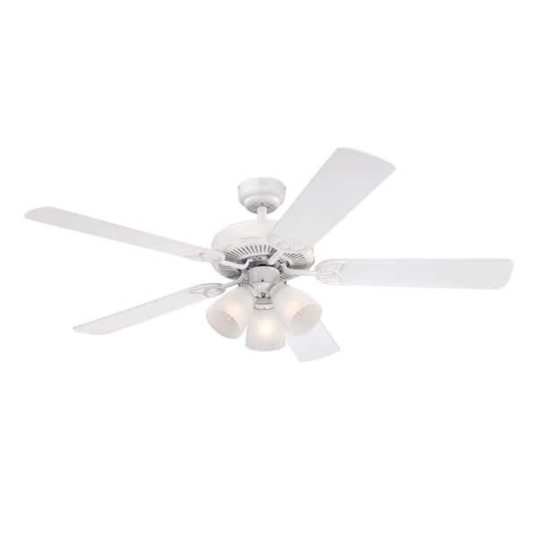 Westinghouse Vintage 52 in. LED White Ceiling Fan with Light Kit