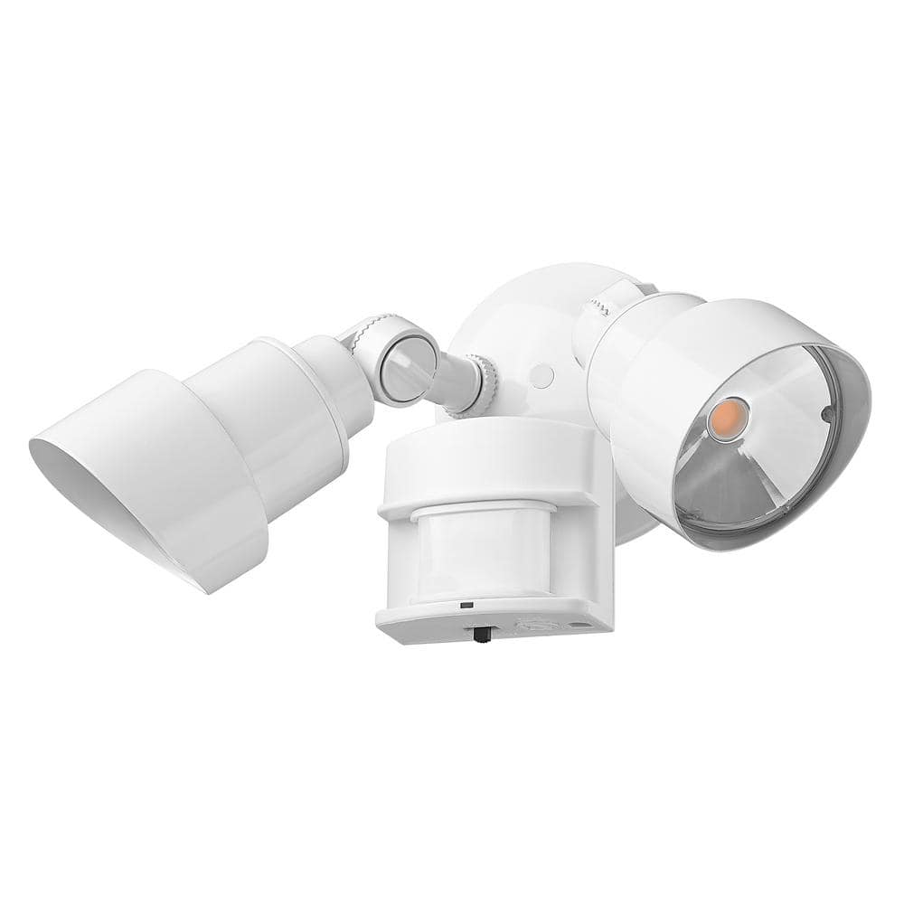 Gloss White LED Motion Sensor Security Flood Light