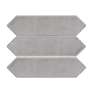 Ceramic Picket Hexagon Subway 3 in. x 12 in. x 10mm Wall Tile Case - Smokey (20 Tile PCS/5 sq. ft.)