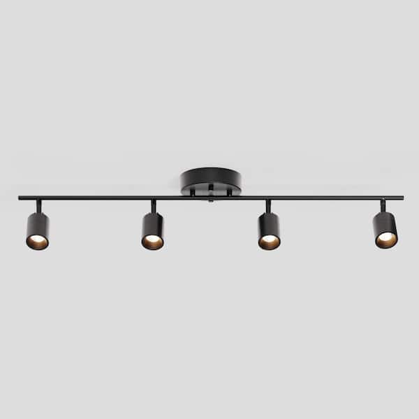 Shura Bronze Integrated LED Fixed Track Light, Rotatable Cylinder Heads, 3 ft. Track Lighting Kit, 3000 K, 2240 Lumens