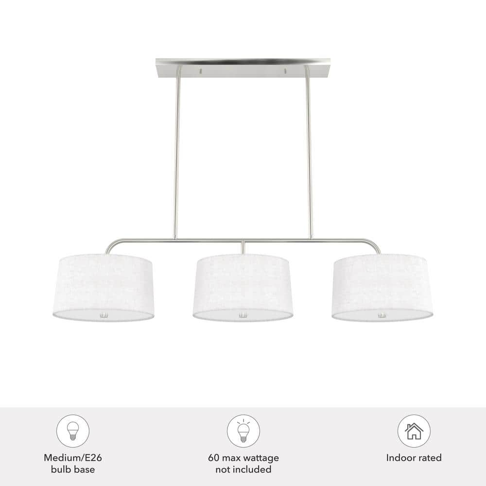 Cottage Hill Brushed Nickel 6-Light Kitchen Island Chandelier