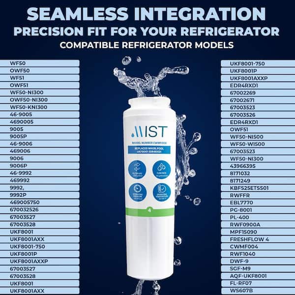 Mist UKF8001 Compatible with Maytag Whirlpool 4396395 EDR4RXD1
