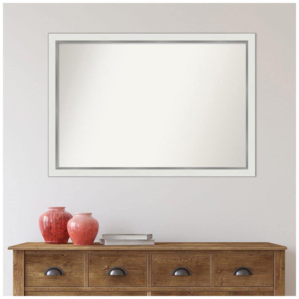 Eva Silver and Gold Rectangular Bathroom Vanity Mirror