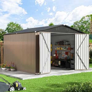 10 ft. W x 10 ft. D Metal Outdoor Storage Shed with Lockable Doors and Vents (100 sq. ft.)