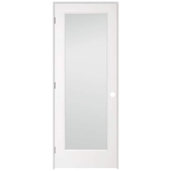 Veranda 36 in. x 80 in. 1 Lite Clear Glass Pine Primed White Single Prehung Interior Door